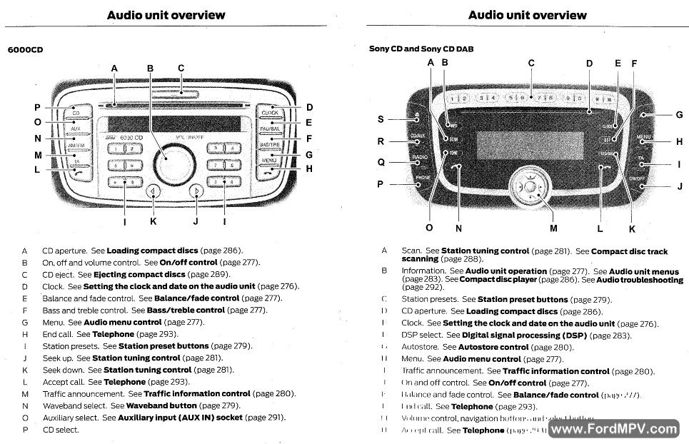 Ford Galaxy 6000cd Radio Manual